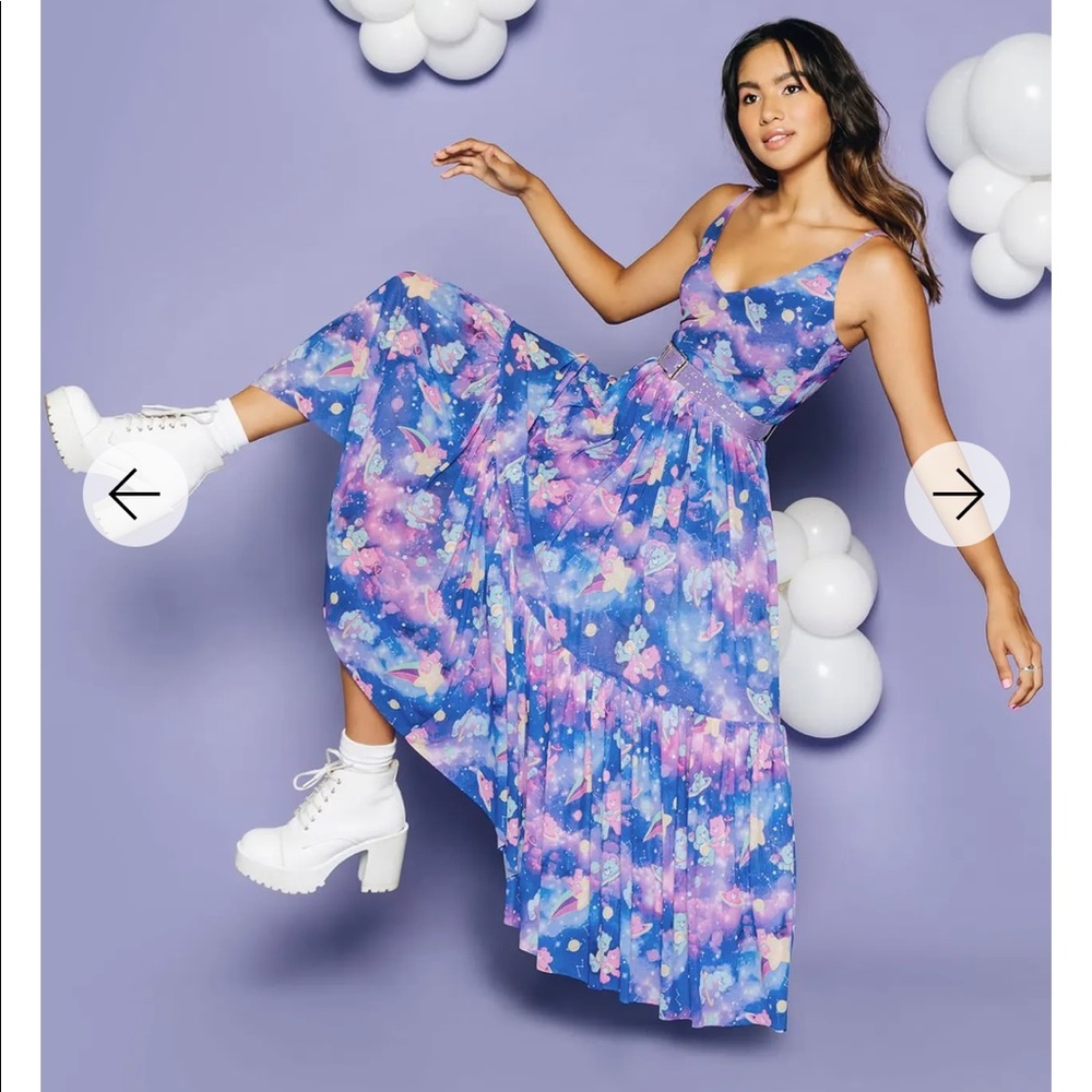 Blackmilk - Care Bears Galaxy Sheer Midaxi dress-limited-NWT